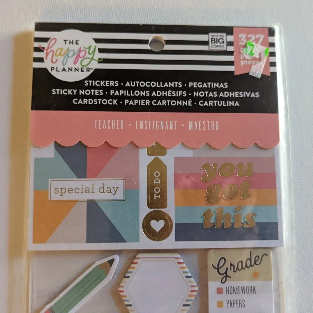 NWT Teacher Back to School 327pcs Happy Planner Sticker Multi Pack Stickers NEW